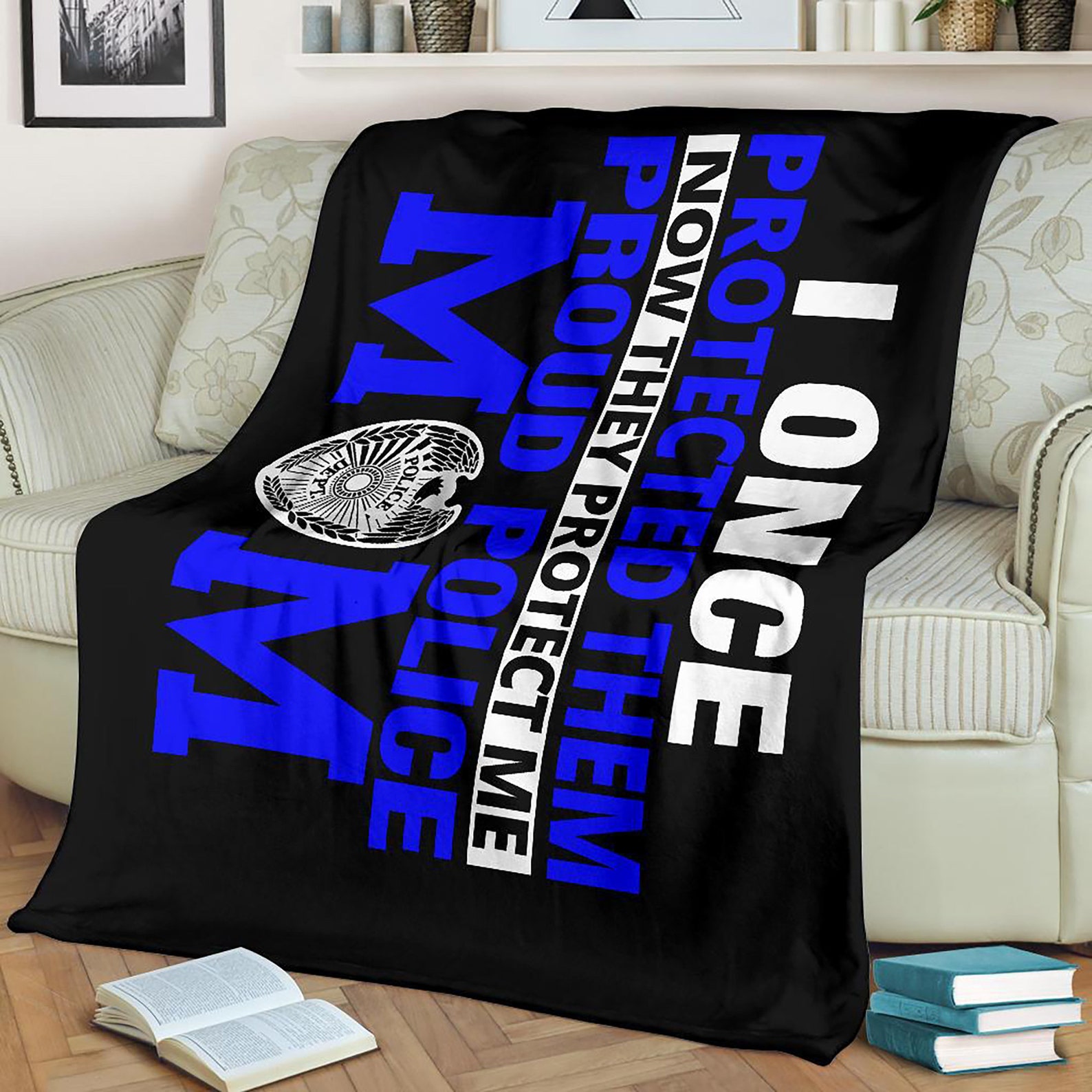 Police Fleece Blanket police gift police deputy Law Etsy