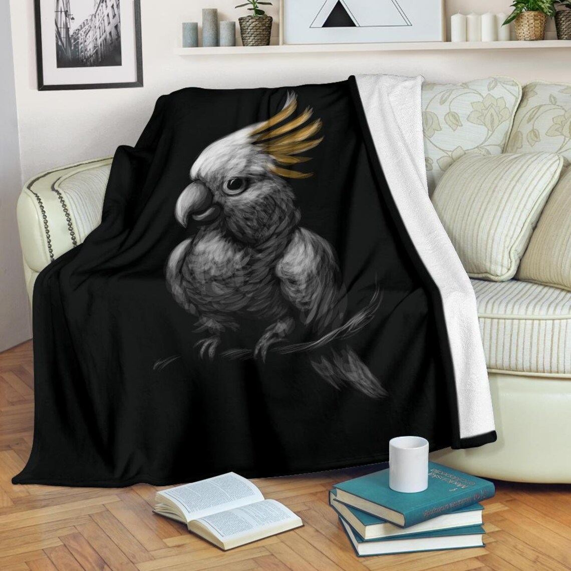 Cockatoo Blanket Parrot Throw Blanket Cockatoo Fleece Etsy España