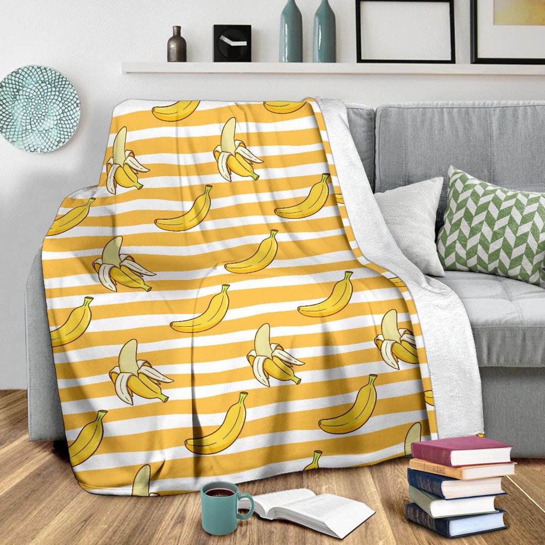 Banana Blanket Banana Throw Blanket Banana Fleece Blanket Etsy