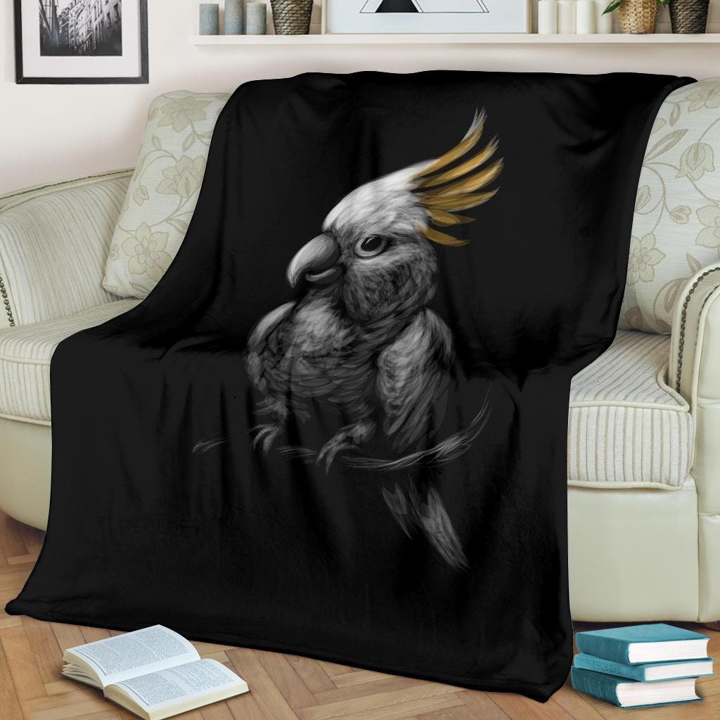 Cockatoo Blanket Parrot Throw Blanket Cockatoo Fleece Etsy España
