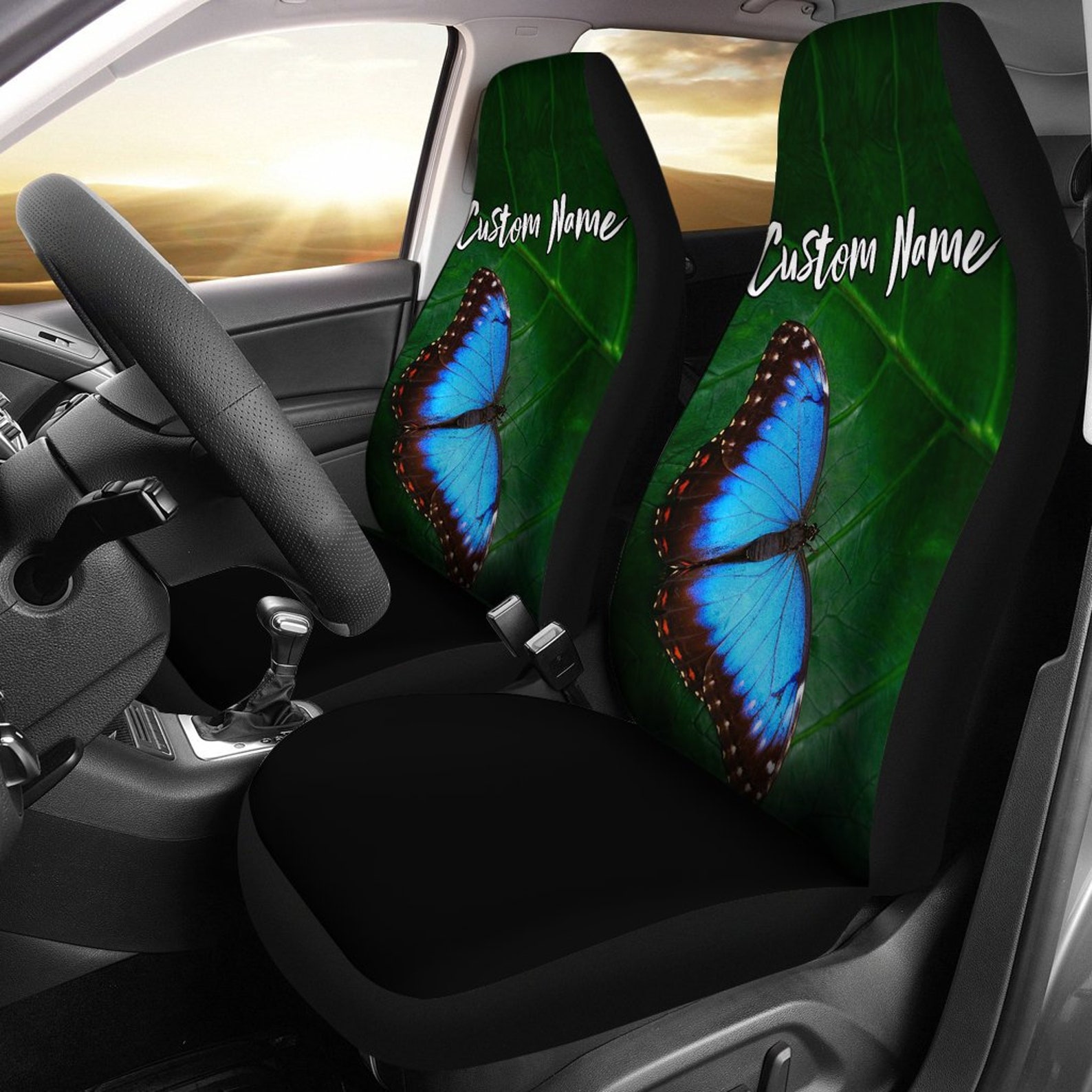 Butterfly Car Seat Covers set of 2 Universal Front Car and Etsy