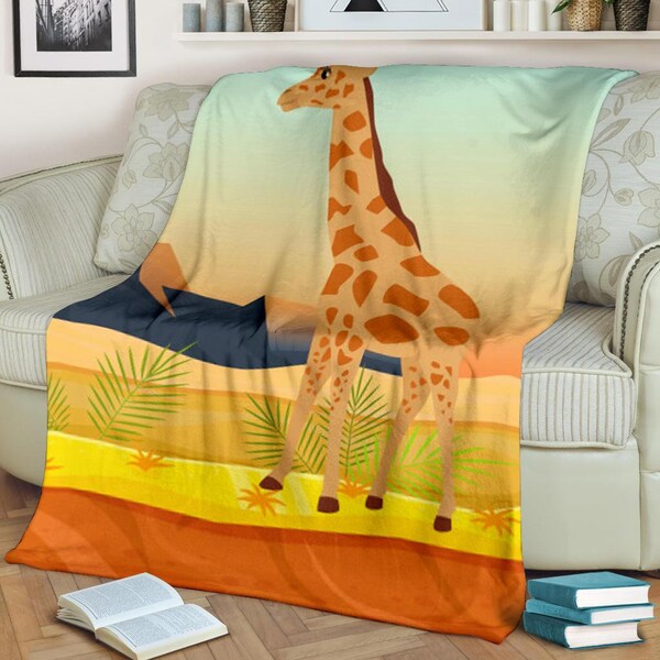 Giraffe Blanket Etsy