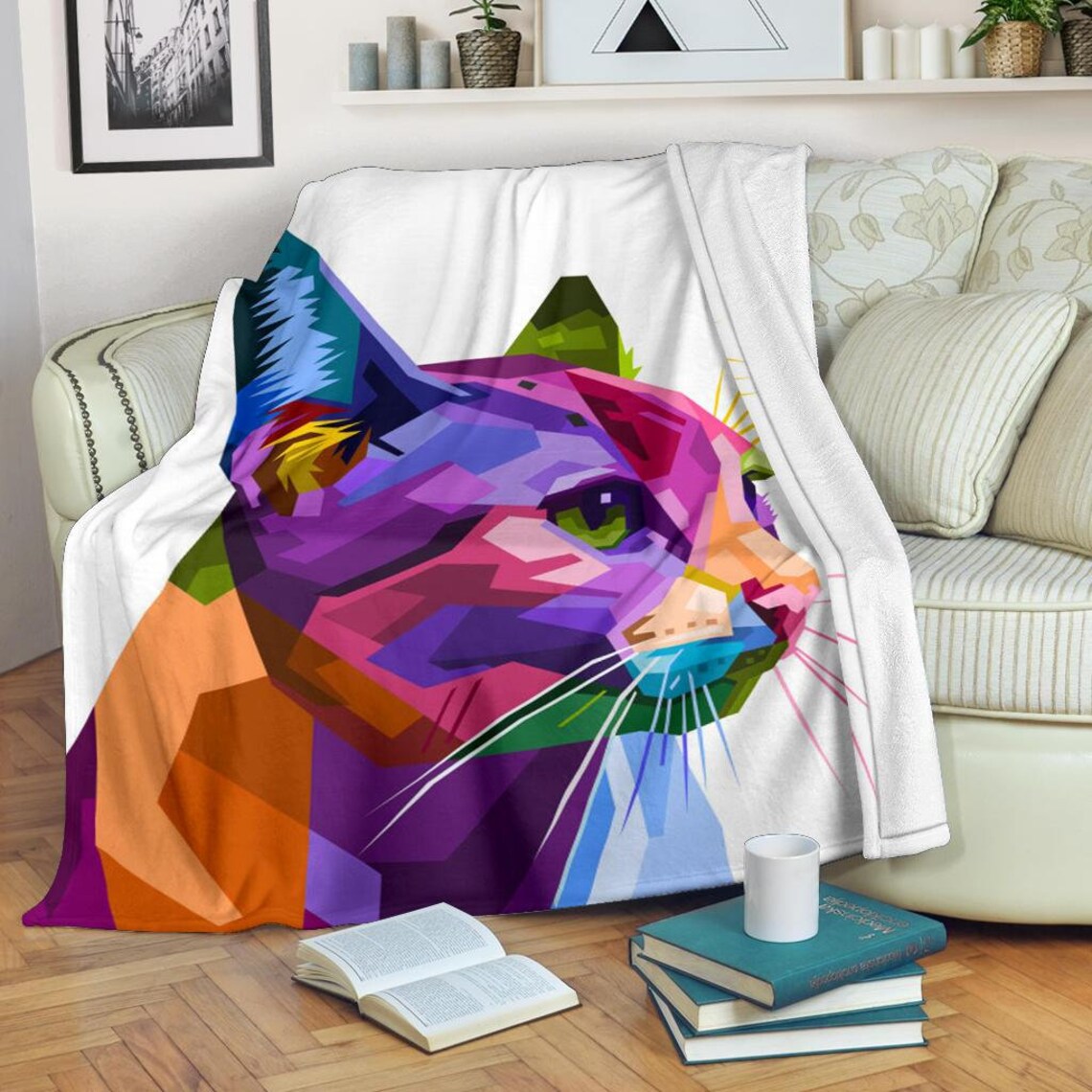 Cats Blanket Cats Print Blanket Cat Throw Blanket Cat Etsy