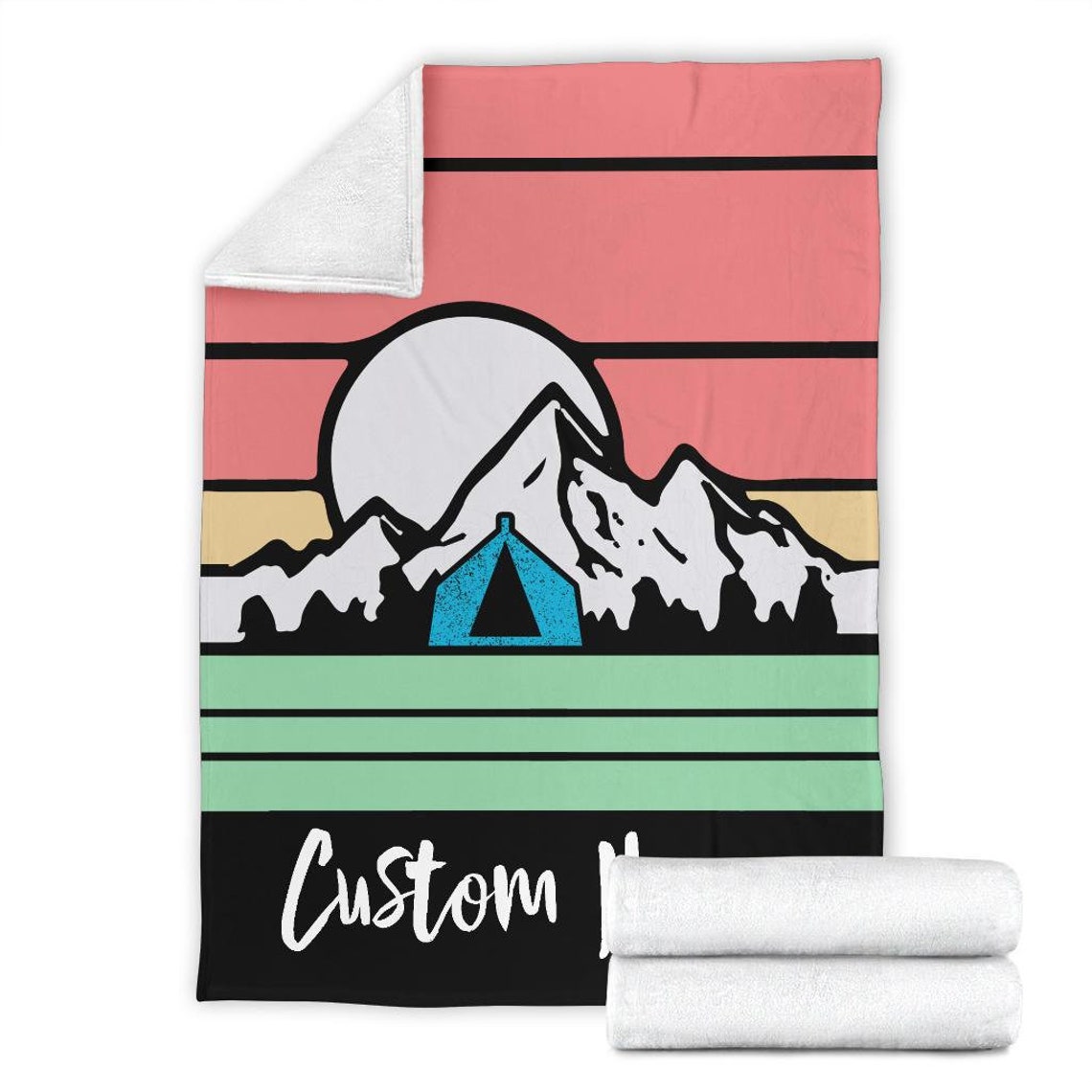 Camping Blanket Camper Throw Blanket Camping Fleece Etsy