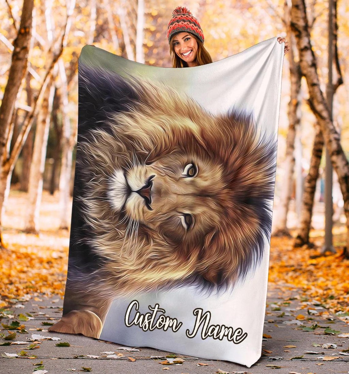 Lion Blanket Lion Throw Blanket Lion Fleece Blanket Lion Etsy