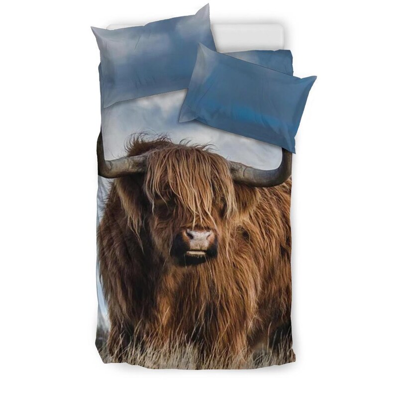 Highland Cow Bedding Set Highland Cow Bed Cover Highland Etsy Australia