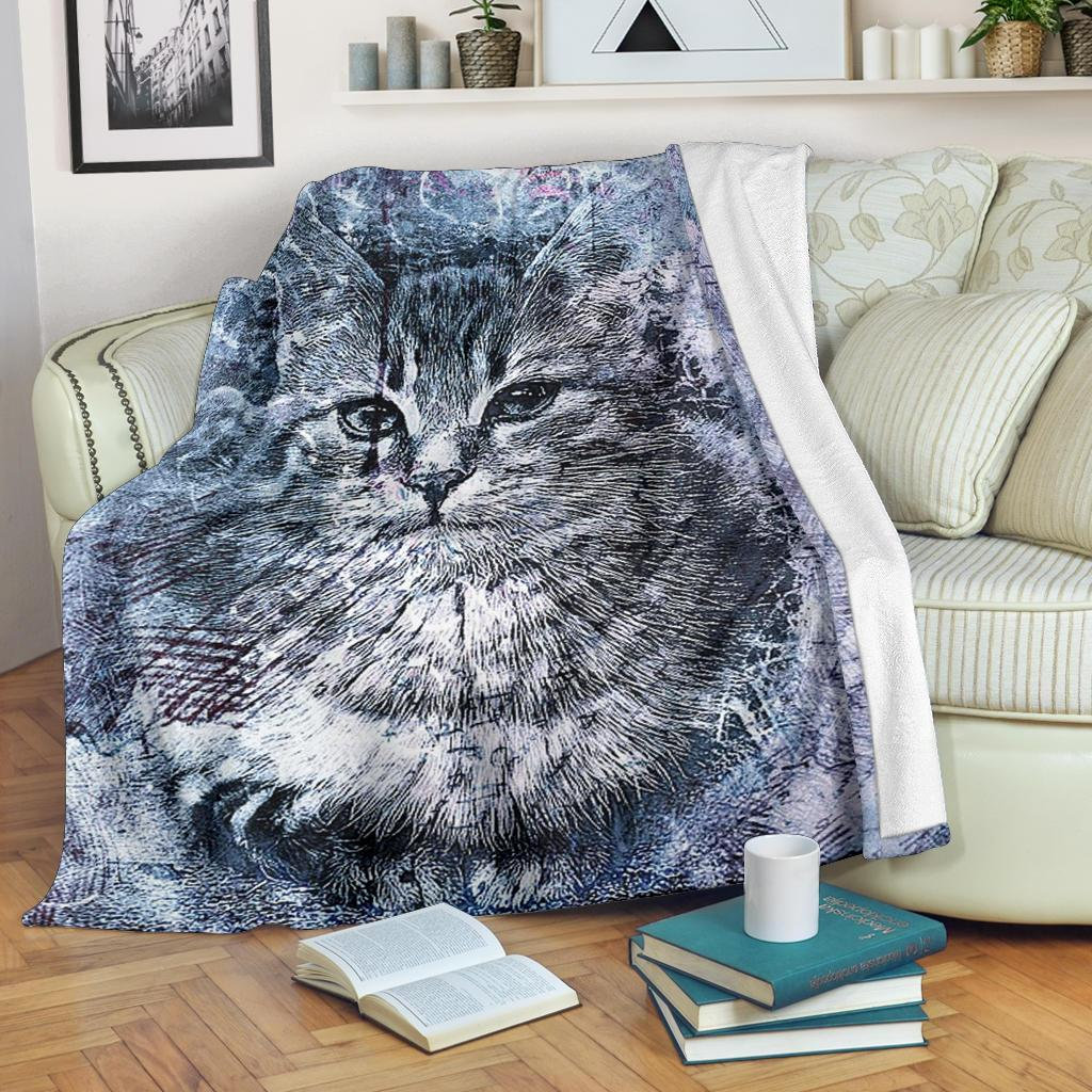 Cat Blanket Cat Throw Blanket Cat Fleece Blanket Cat Etsy