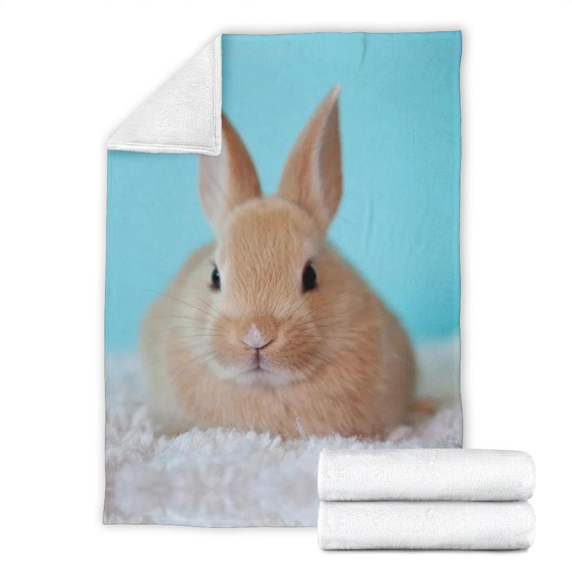 Rabbit Blanket Bunnie Throw Blanket Rabbit Fleece Blanket Etsy