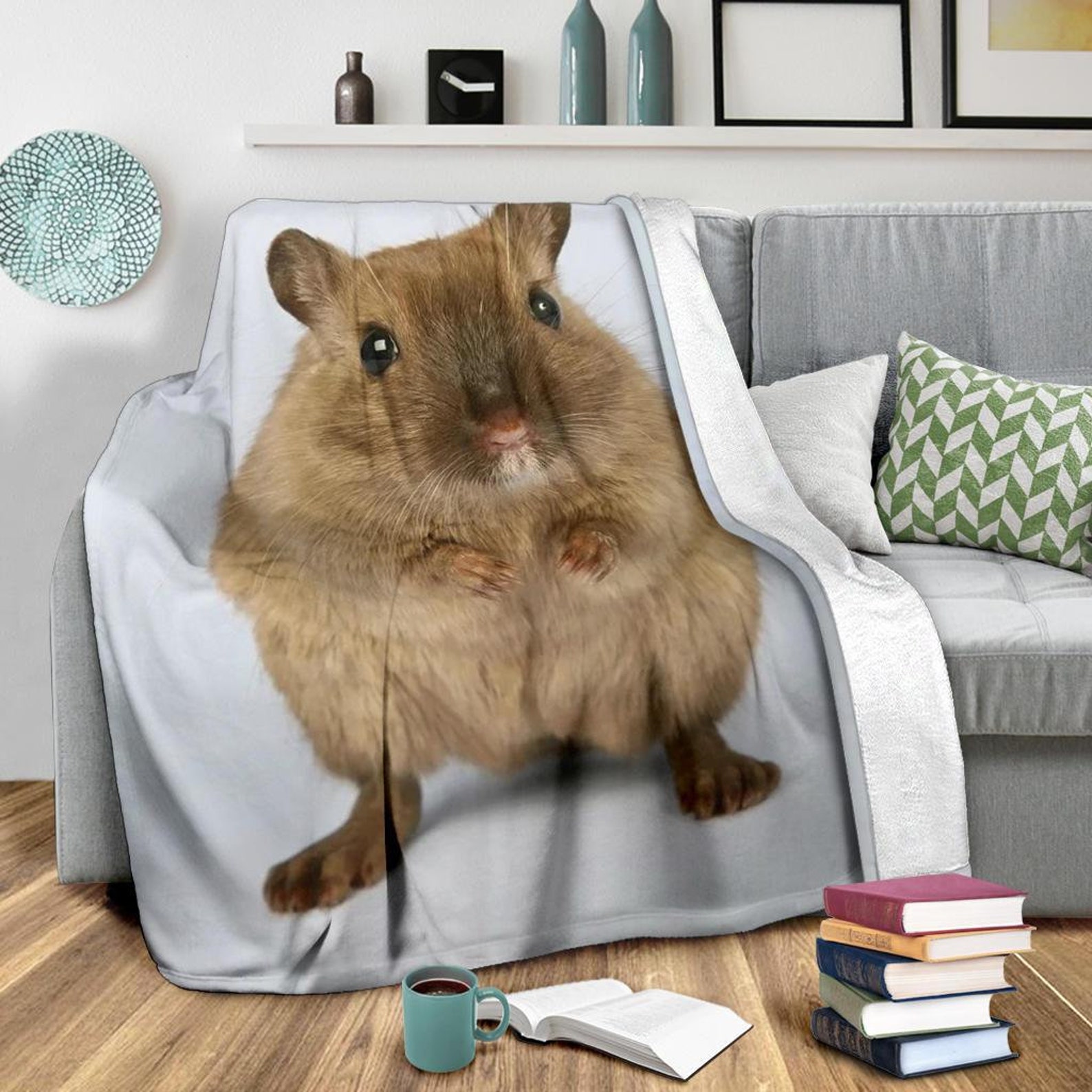 Hamster Blanket Rodents Throw Blanket Hamster Fleece Etsy