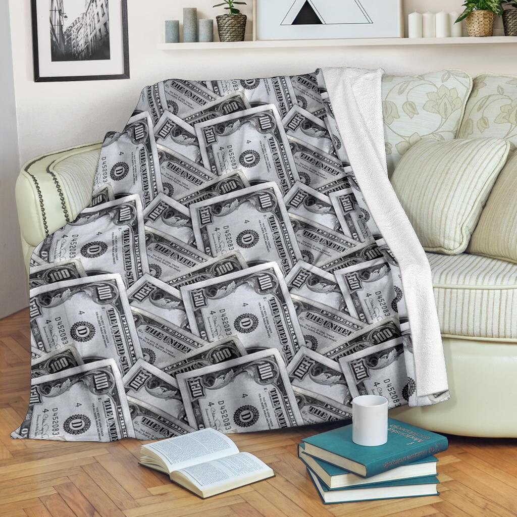 Money Blanket Money Printed Blanket Dollar Banknotes Print Etsy UK