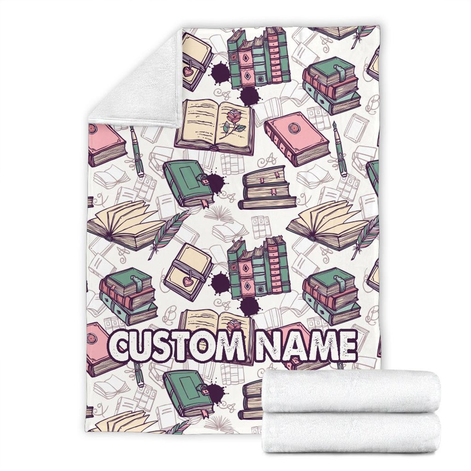 Books Reading Blanket Reading Throw Blanket Reading Fleece Etsy