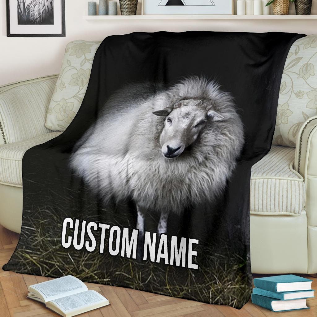 Sheep Blanket Sheep Throw Blanket Sheep Fleece Blanket Etsy