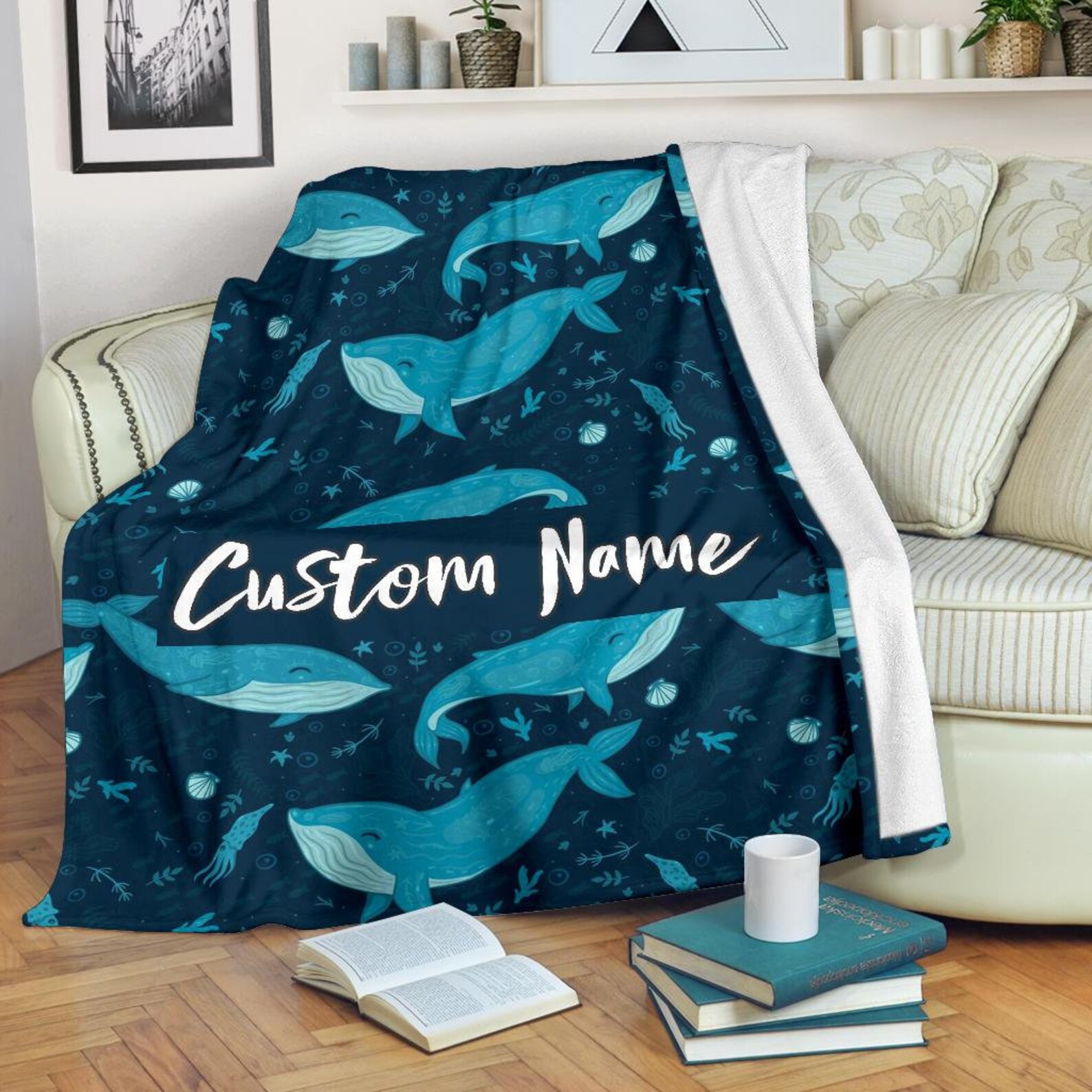 Whales Blanket Whale Throw Blanket Whales Fleece Blanket Etsy UK