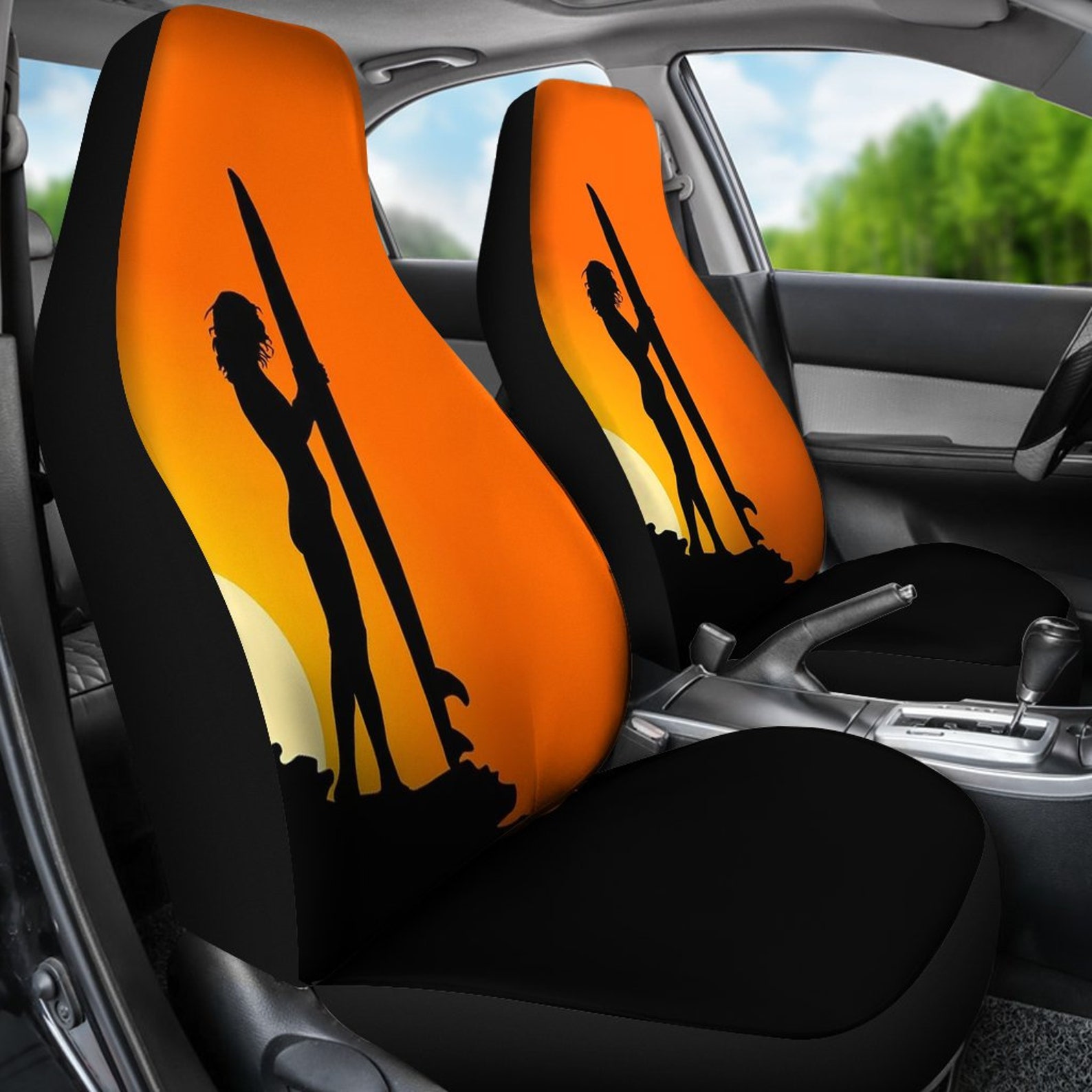 Surf Surfing Surfer Car Seat Covers set of 2 Universal Etsy