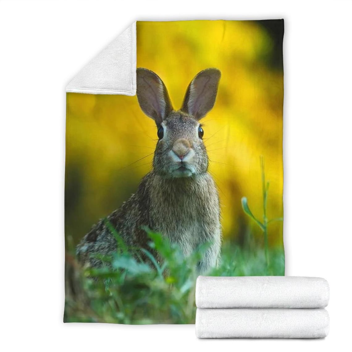 Rabbit Blanket Bunnie Throw Blanket Rabbit Fleece Blanket Etsy