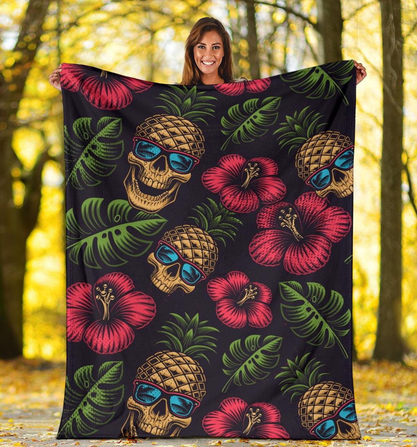 Hawaii Blanket Hawaiian Throw Blanket Hawaii Fleece Etsy