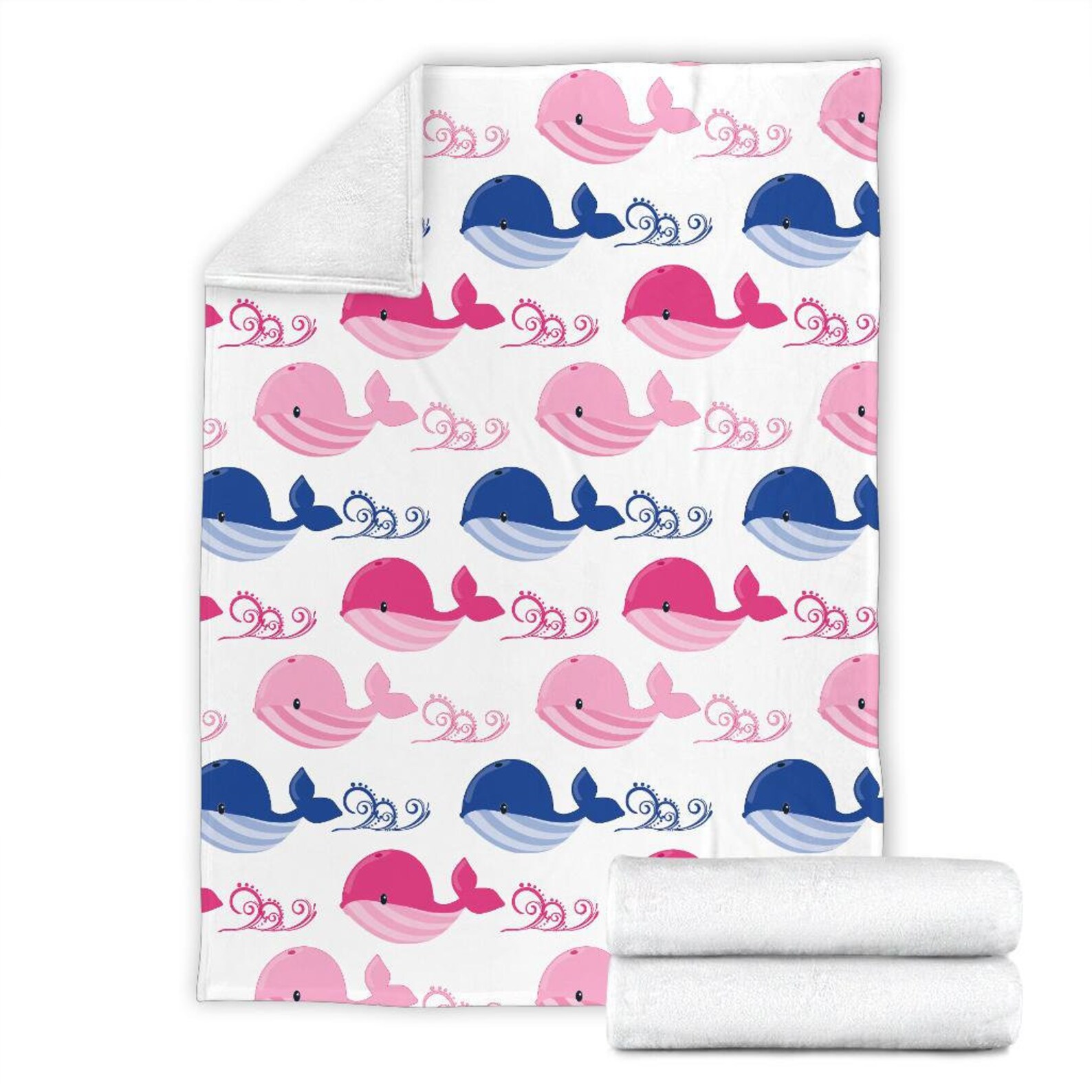 Whales Blanket Whale Throw Blanket Whales Fleece Blanket Etsy