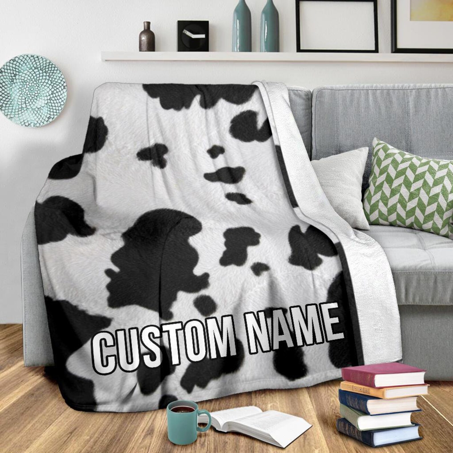 Cow Blanket Cow Print Blanket Cow Pattern Blanket Fleece Etsy