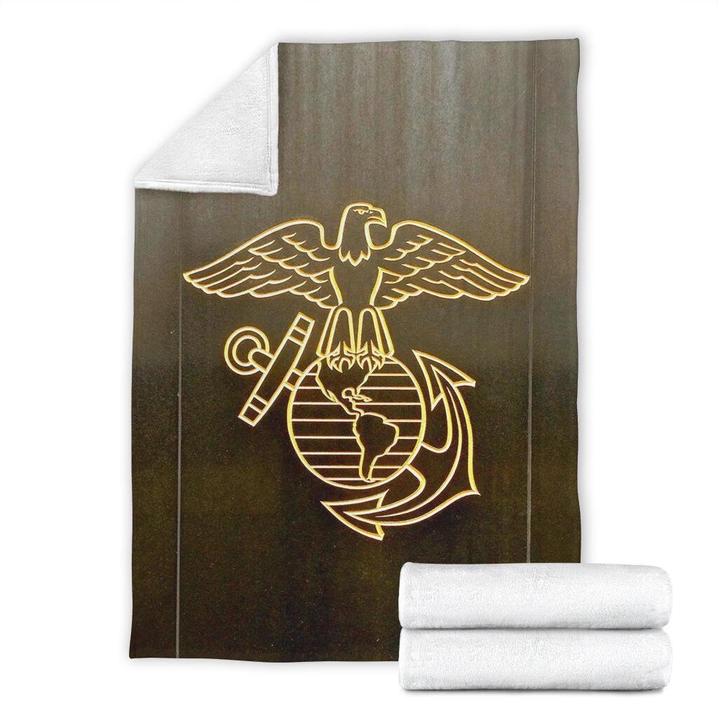 USMC Blanket Marines Throw Blanket / Marines Fleece Blanket Etsy