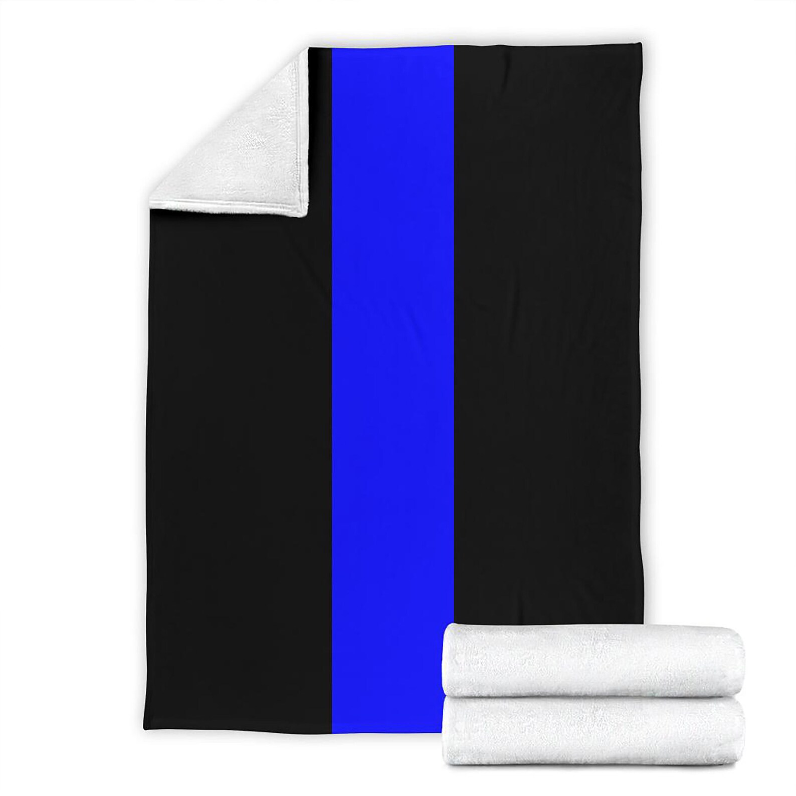 Thin Blue Line Fleece Blanket Police Blanket Etsy