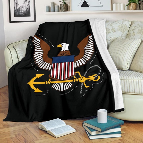 military navy throw blanket