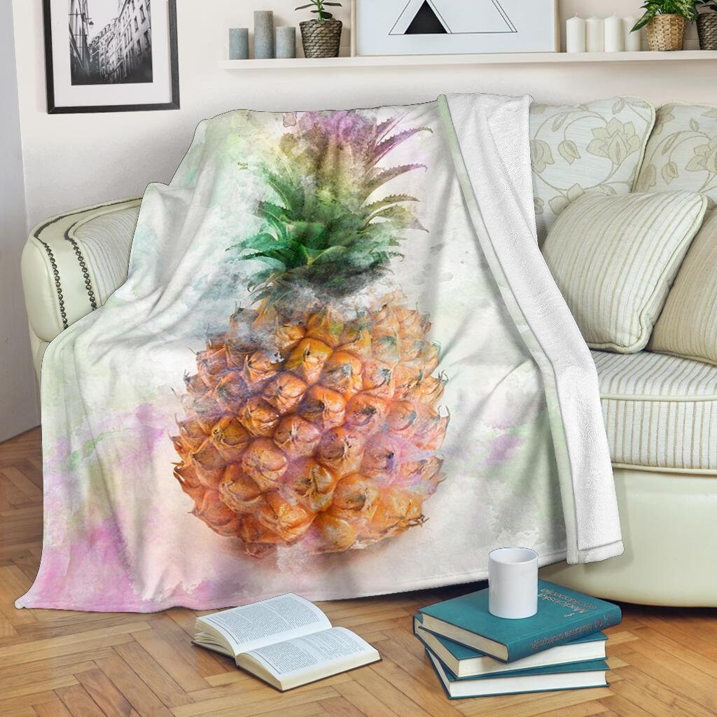 Pineapple Blanket Pineapple Throw Blanket Pineapple Fleece Etsy