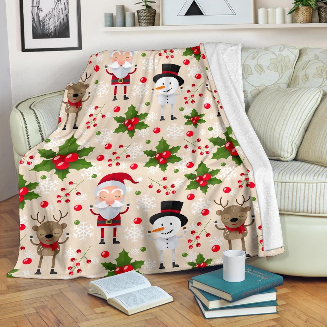 Christmas Blanket Christmas Throw Blanket Christmas Fleece Etsy