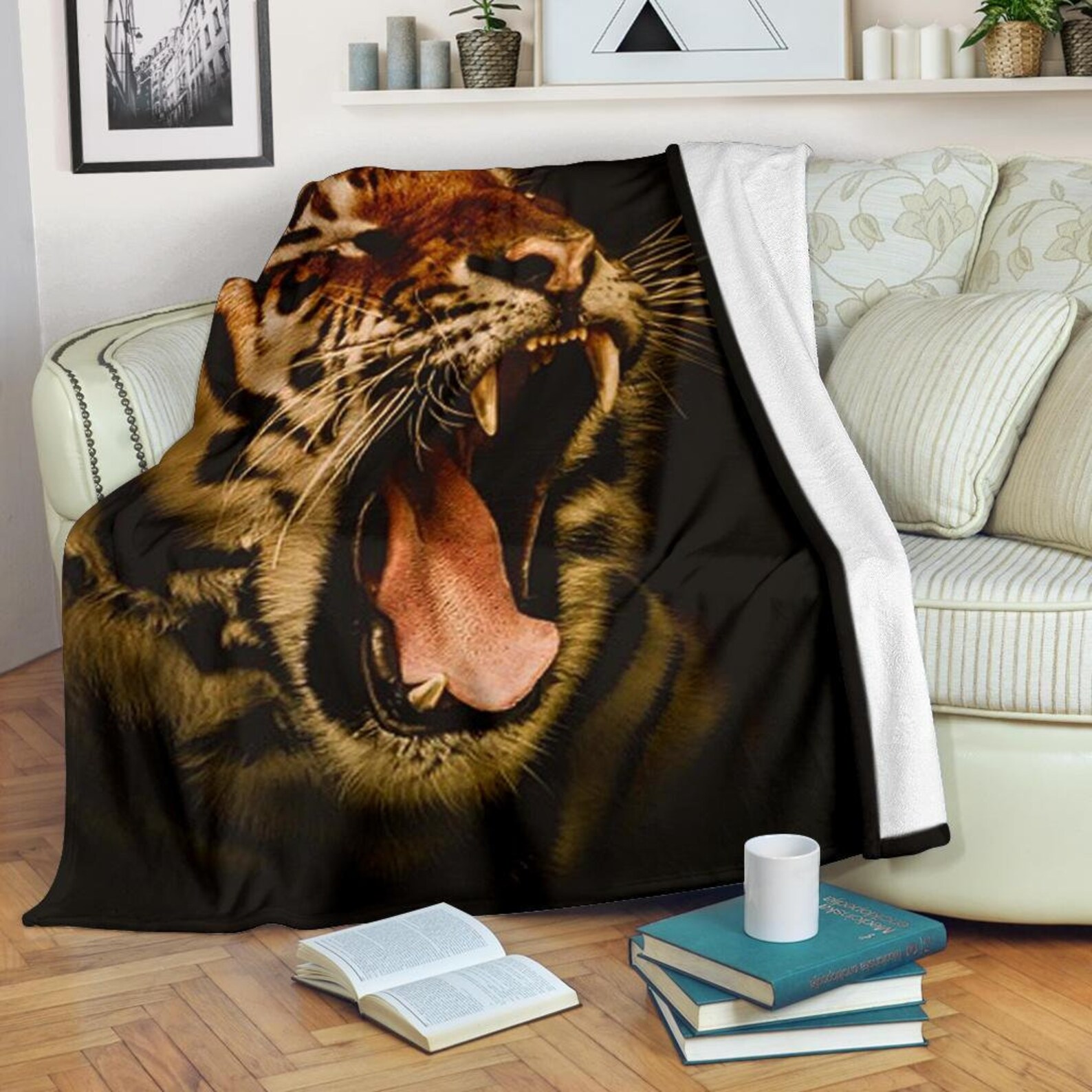 Tiger Blanket Tiger Throw Blanket Tiger Fleece Blanket Etsy