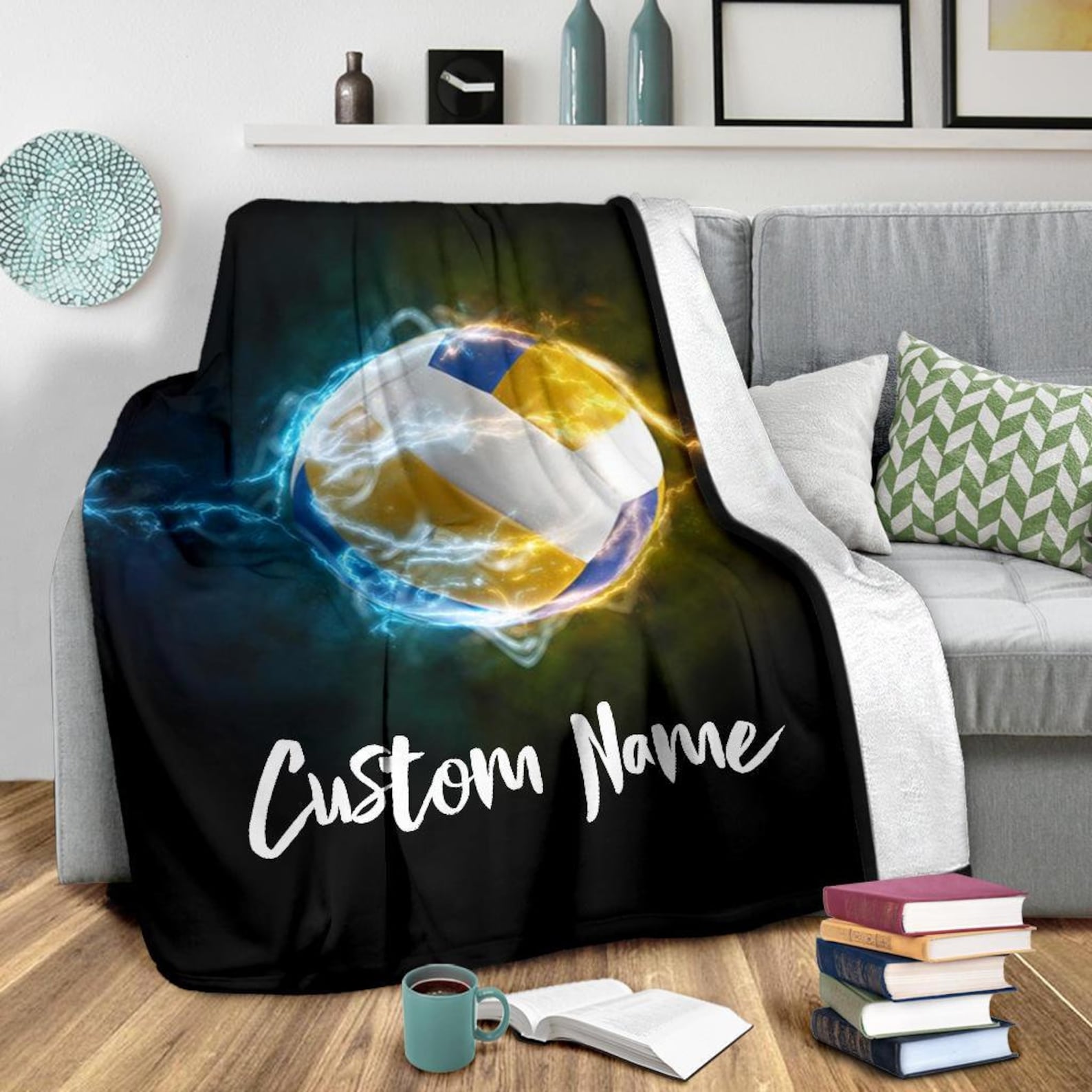 Volleyball Blanket Beach Volleyball Throw Blanket Etsy España