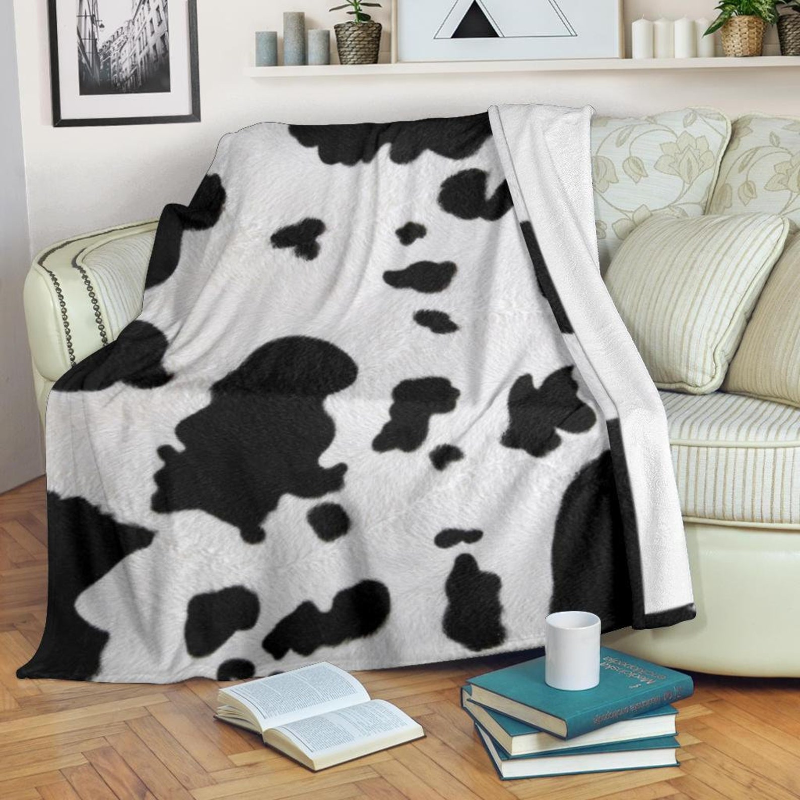 Cow Blanket Cow Print Blanket Cow Pattern Blanket Fleece Etsy Canada