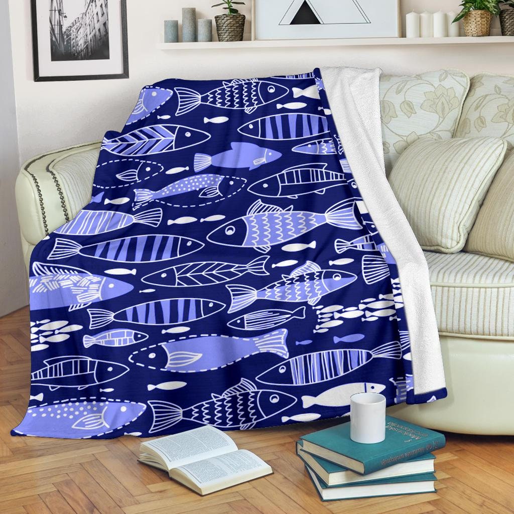 Fishing Blanket Fisherman Throw Blanket Fish Fleece Etsy UK