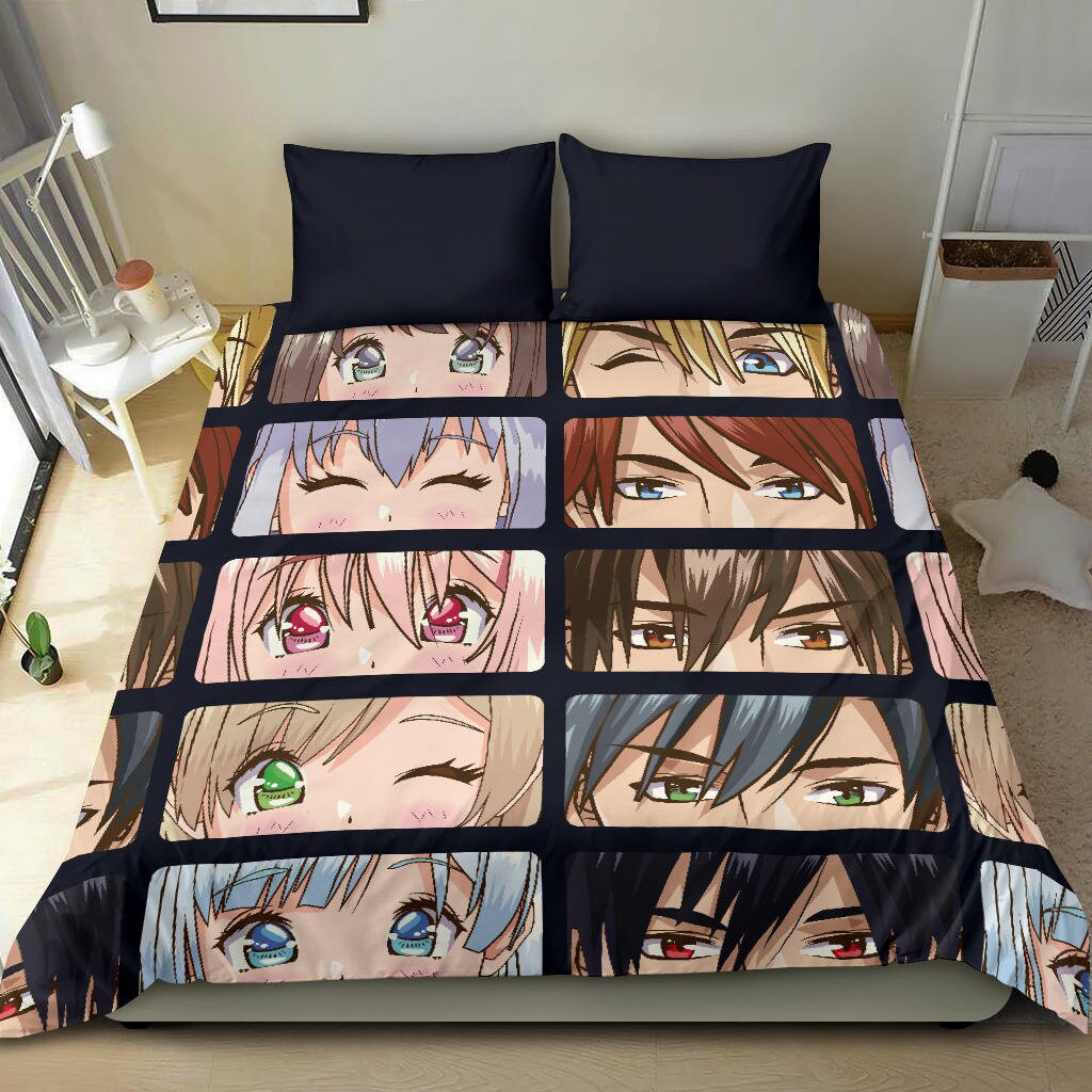 Naruto Vibrant Sasuke And Sakura Couple Fan Art Anime Bedding Sets