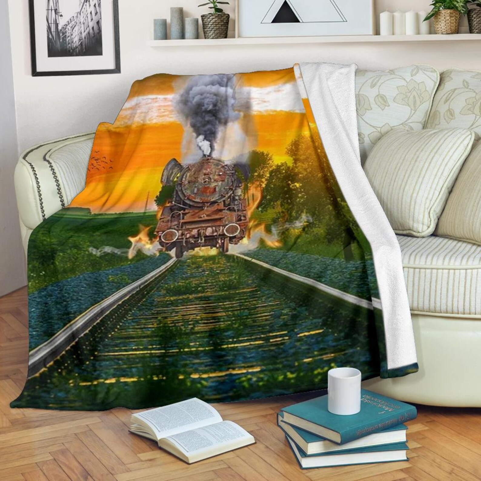 Train Blanket Throw Blanket Train Fleece Etsy