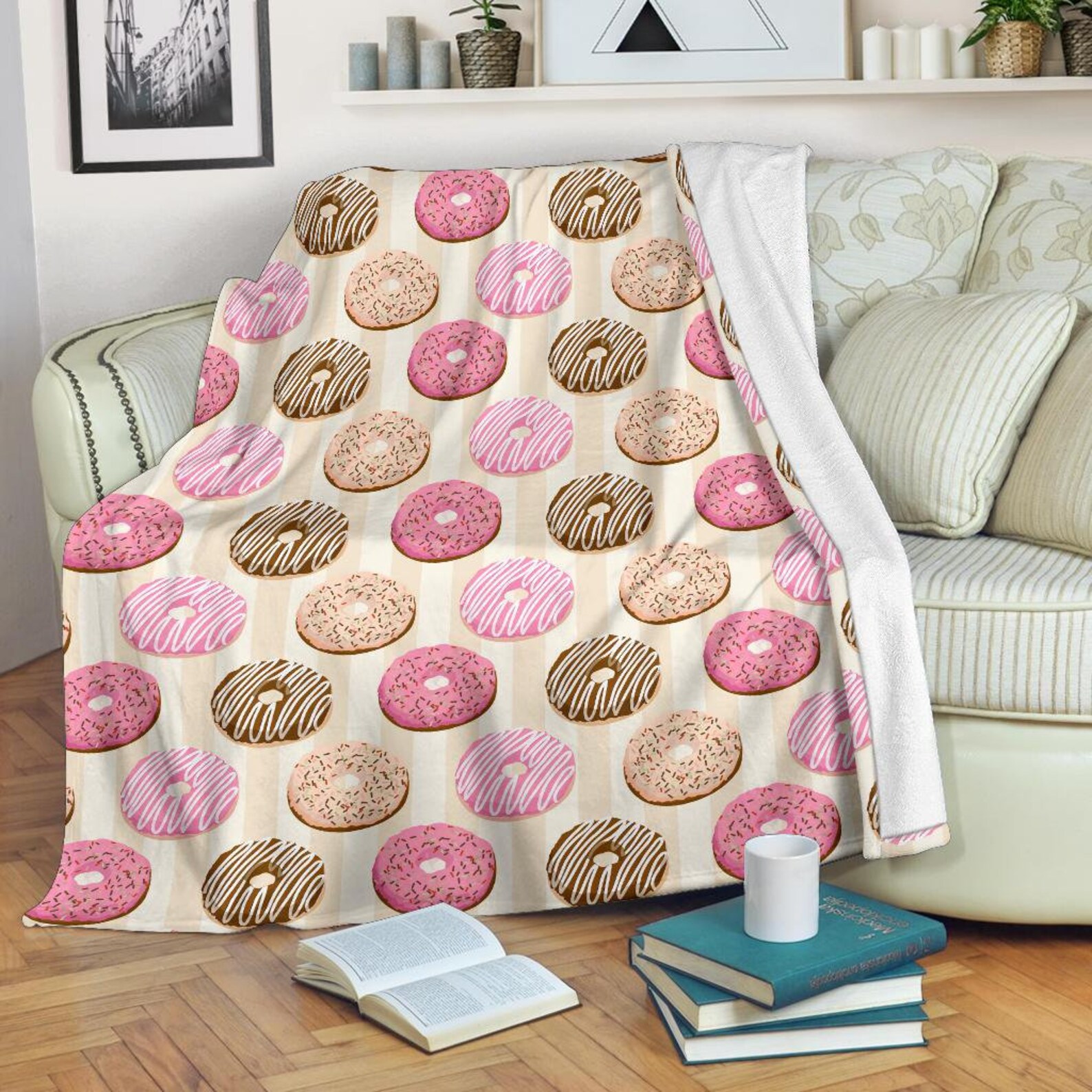 Donuts Blanket Colorful Donut Blanket Donut Blanket Etsy