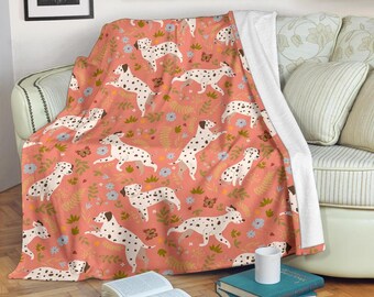 dalmatian fleece blanket