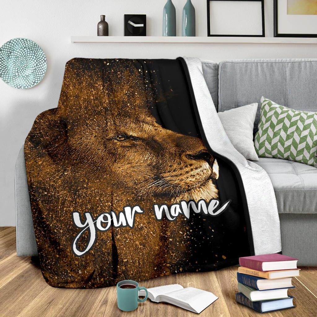 Lion Blanket Lion Throw Blanket Lion Fleece Blanket Lion Etsy