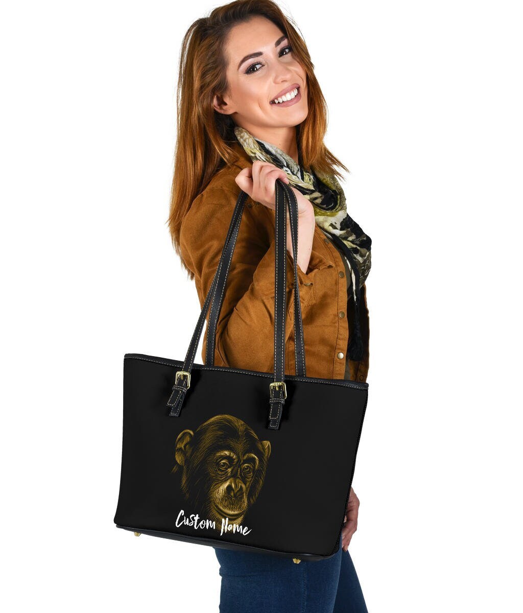 1pc Handmade Cowhide Leather Cartoon Monkey Shoulder Bags Crossbody Bags  Mini Portable Coin Purse Cute Handbag Keys Earphone Storage Bag Jewelry