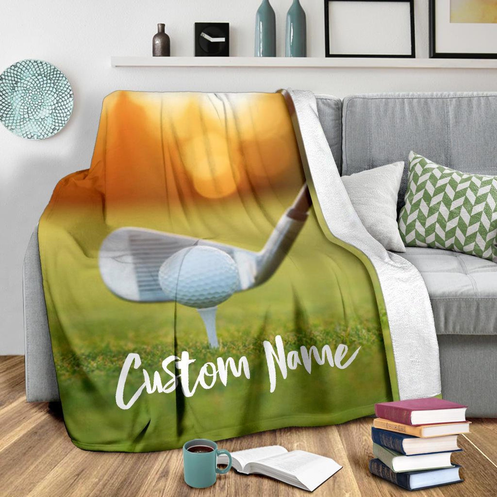 Golf Blanket Golfer Throw Blanket Golfing Fleece Blanket Etsy UK