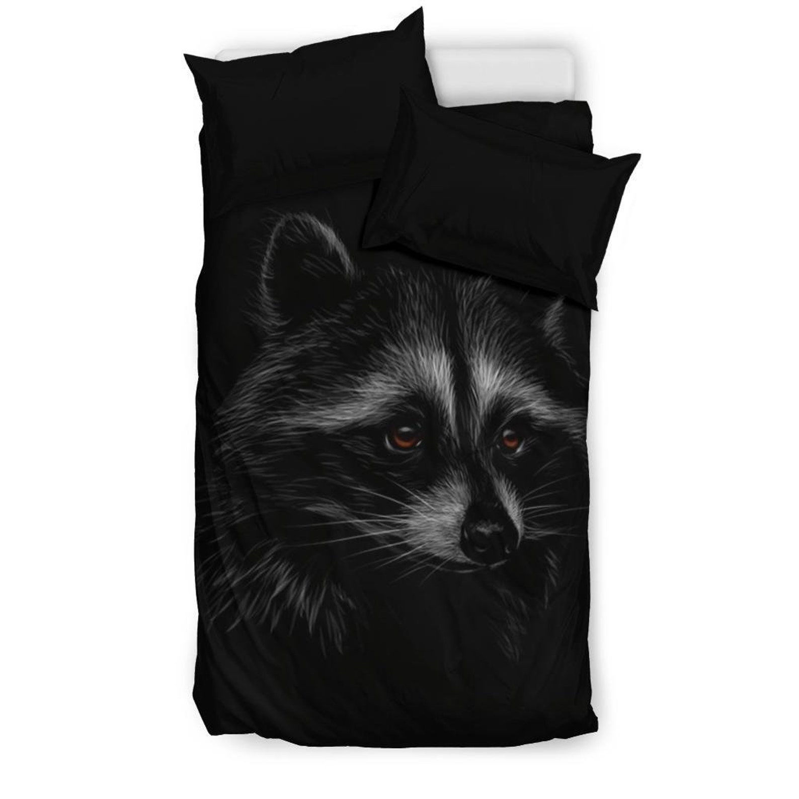 Raccoon Bedding Set Duvet Cover and pillow Covers Etsy