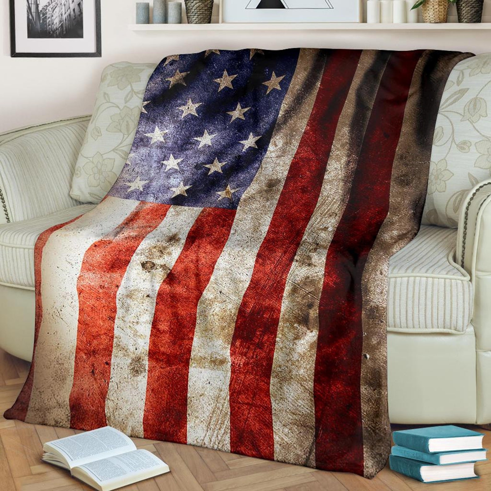 American Flag Blanket USA Print Blanket USA Flag Blanket Etsy UK