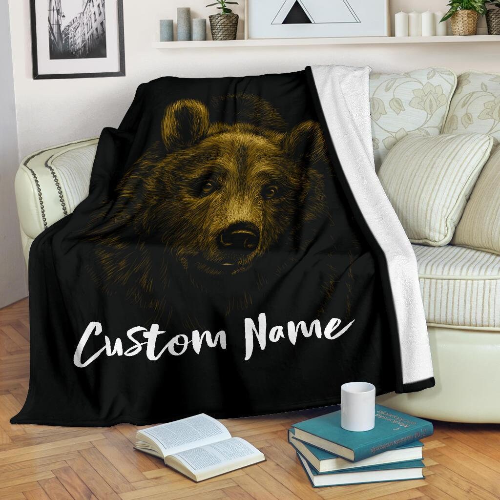 black teddy bear blanket
