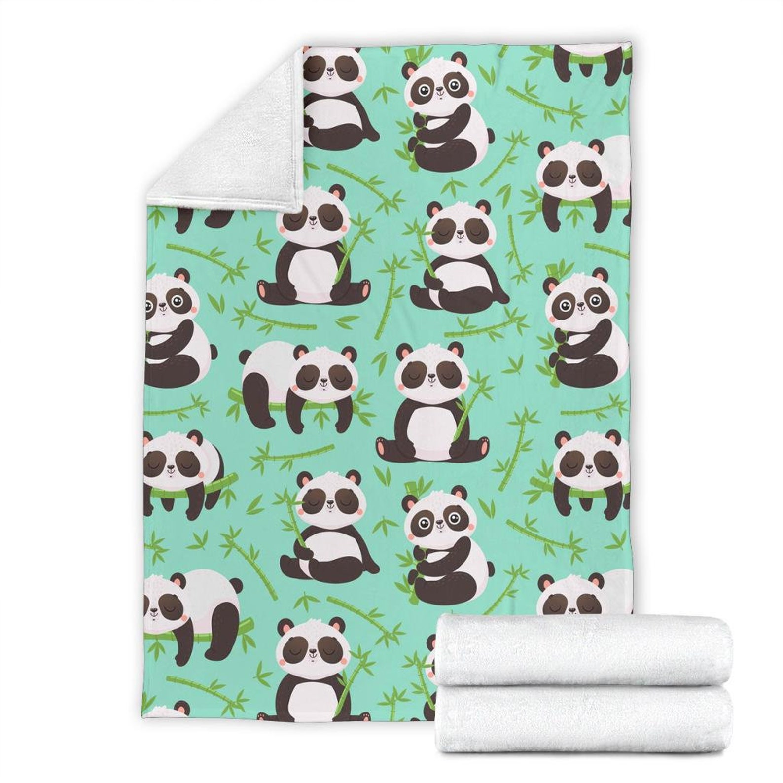 Panda Blanket Panda Throw Blanket Panda Fleece Blanket Etsy