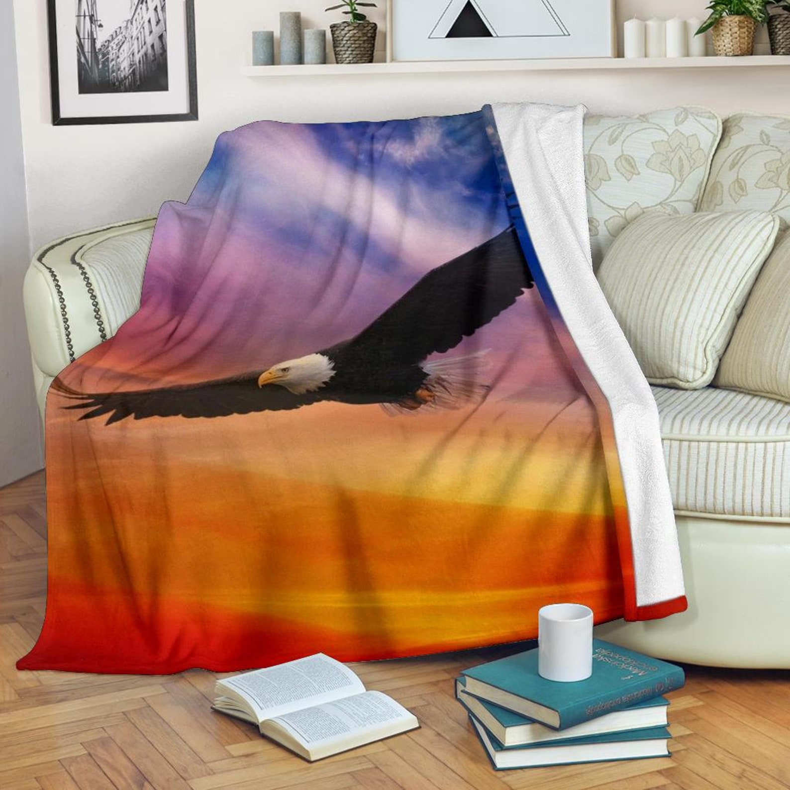Eagle Blanket Eagle Throw Blanket Eagle Fleece Blanket Etsy