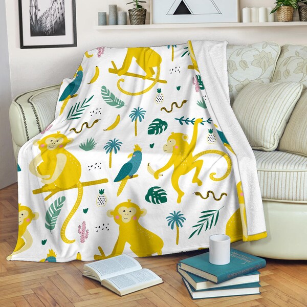 Monkey Blanket Etsy