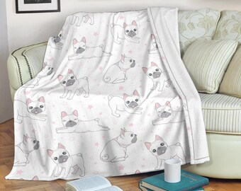 frenchie throw blanket