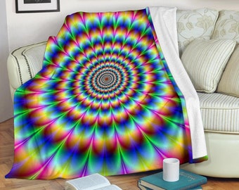 KINESONSS Fancy Psychedelic Magic Mushrooms Ultra-Soft Micro Fleece Blanket Cool Picnic Blanket Fits Sofa Bedroom Living Room 60X50