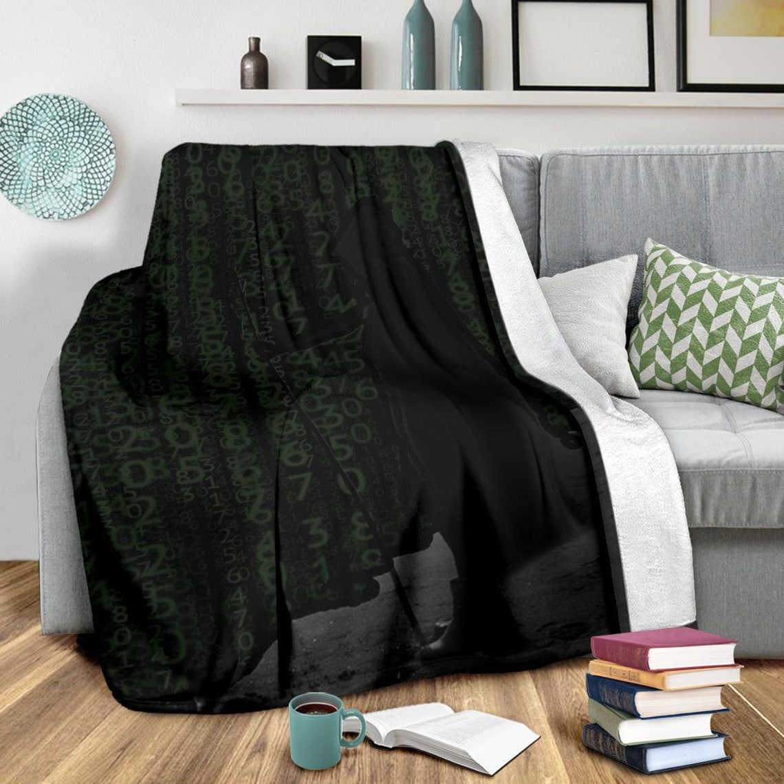 Matrix Code Blanket / Matrix Code Throw Blanket / Matrix Code Etsy
