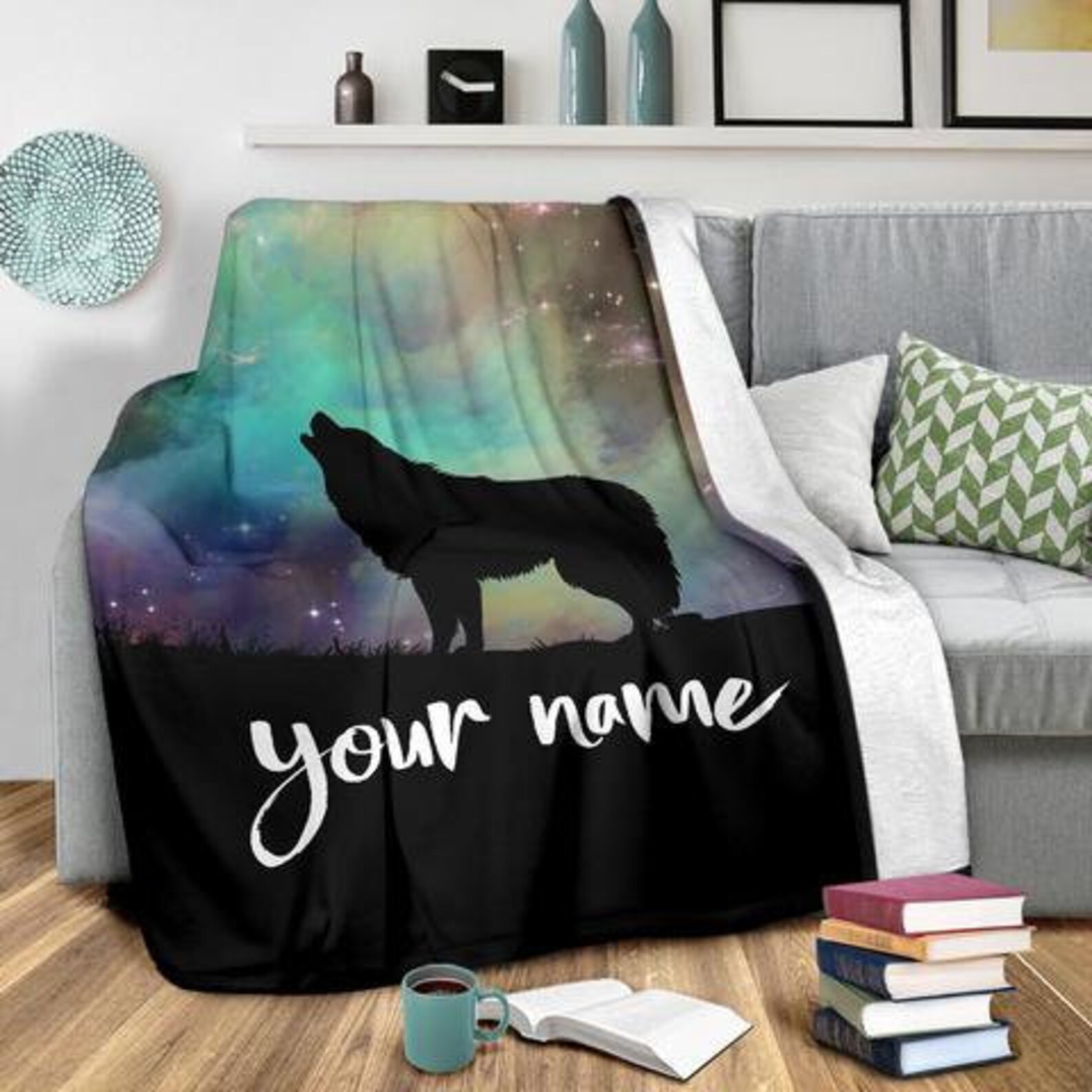 Wolf Wolves Throw Blanket Arctic Wolves Fleece Blanket Etsy 日本