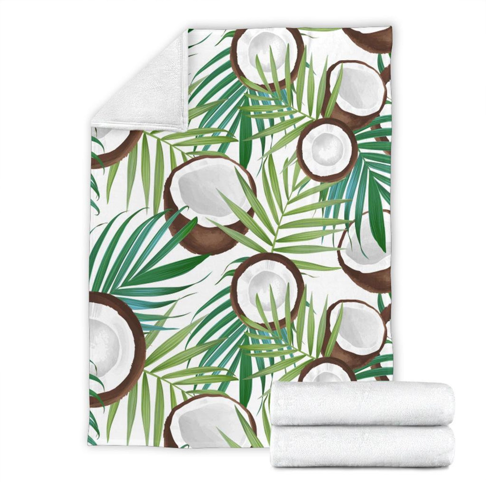 Coconut Blanket Coconut Throw Blanket Coconut Fleece Etsy