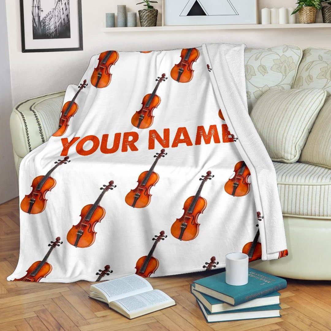 Violin Music Blanket Violin Throw Blanket Violin Fleece Etsy